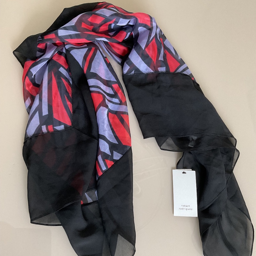 Robert Rodriguez Geometric Scarf -New With Tags